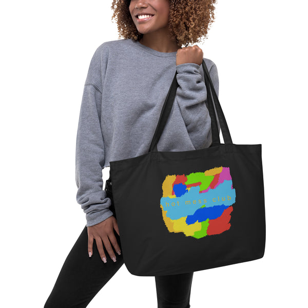 Large organic Hot Mess Club tote bag