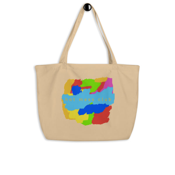 Large organic Hot Mess Club tote bag